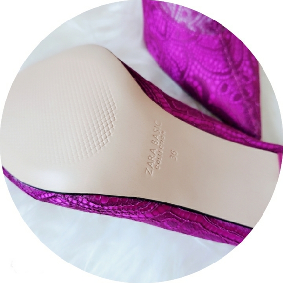 Sold Zara pink lace shoes Size 6 or 36 - Picture 4 of 4